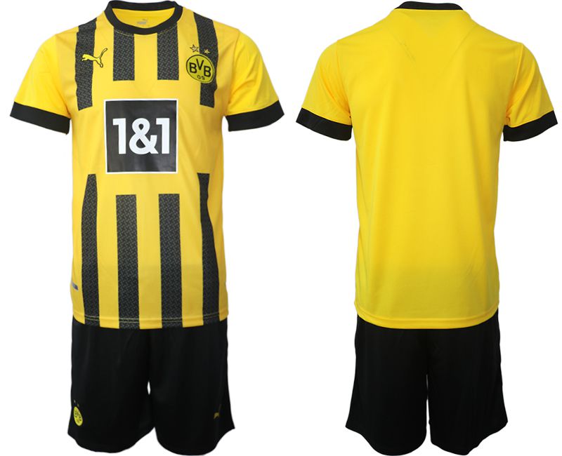 Men 2022-2023 Club Borussia Dortmund yellow blank Soccer Jersey->customized soccer jersey->Custom Jersey